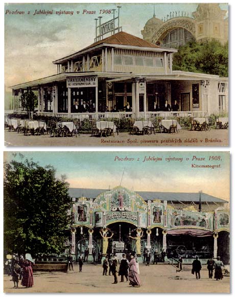 Pohlednice z Jubilejn� v�stavy v Praze 1908