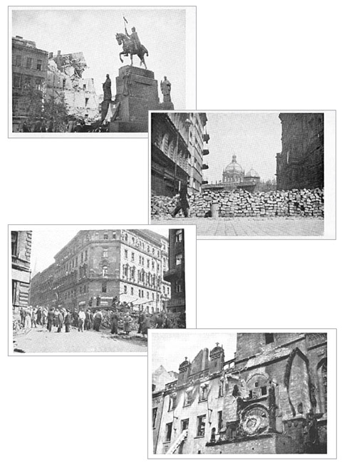 Osvobozen Prahy 1945 na pohlednicch