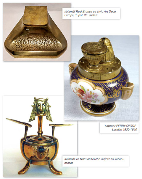 Kalamáře ze sbírky Ing. Zdeňka Sluky